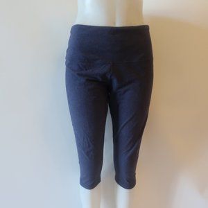 Womens Lysse Blue High Waist Cropped Leggings Size Lg *